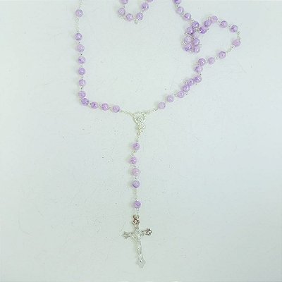 Terço Perolado Lilás 6mm