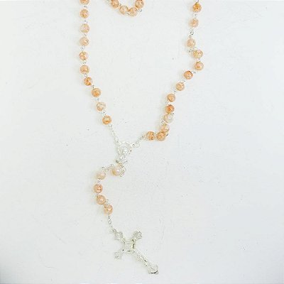 Terço Perolado Laranja 6mm