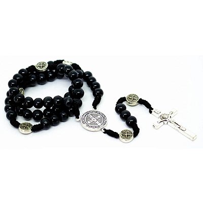 Terço Medalha De São Bento Preto