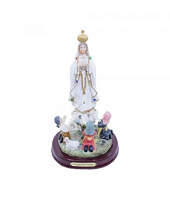 Nossa Senhora de Fátima com Pastores 21 CM