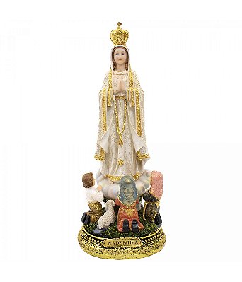 Nossa Senhora de Fátima com Pastores 40 CM