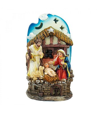 Presépio Sagrada Família com LED 14 CM