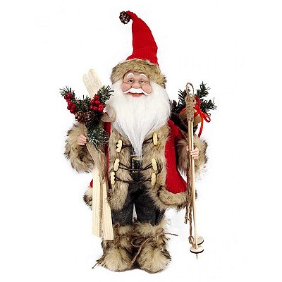 Papai Noel 45 CM Vermelho e Dourado