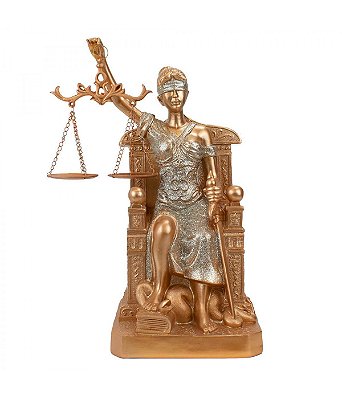 Dama da Justiça Sentada Rosê 29 CM