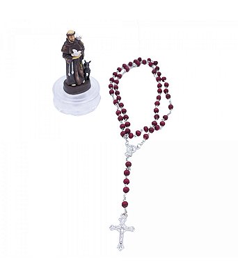 Terço com Imagem São Francisco 10 CM
