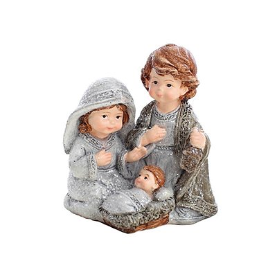 Presépio Sagrada Família Infantil 09 CM Cinza