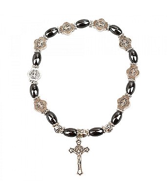 Pulseira Terço Metal São Bento 6 CM