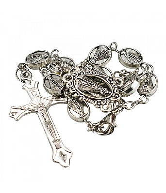 Pulseira Terço Metal Nossa Senhora Aparecida 18 CM