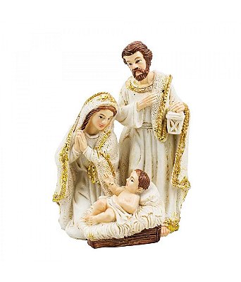 Presépio Sagrada Família 8,5 CM de Altura Roupa Branca