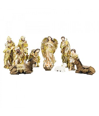 Presépio 11 Peças 30 CM - Dourado