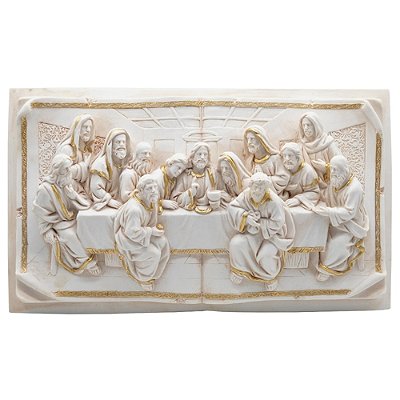 Quadro Santa Ceia 40x23 - Marfim