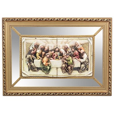 Quadro Santa Ceia com Espelho 55x40
