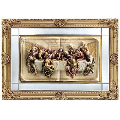Quadro Santa Ceia com Espelho 92x63