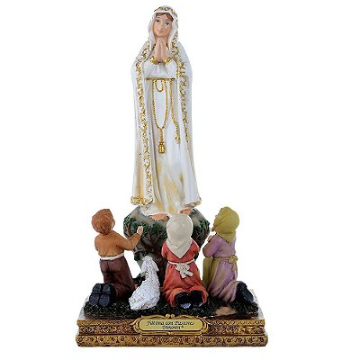 Nossa Senhora de Fátima com Pastores 20 CM