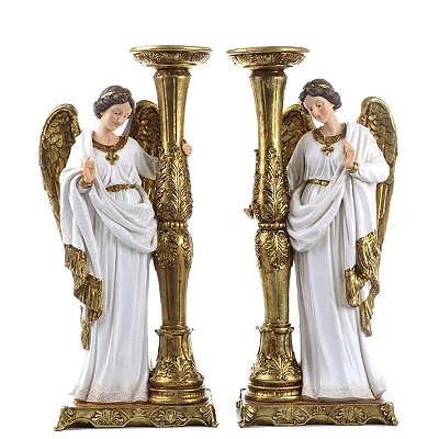 Par de Anjos Candelabro 50 CM