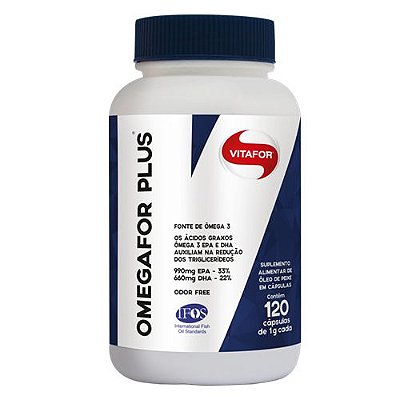 Omegafor Plus - 120 Cápsulas Ômega 3 Dha 660mg Epa 990mg - Vitafor