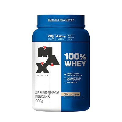 100% WHEY PROTEIN (900G) - MAX TITANIUM