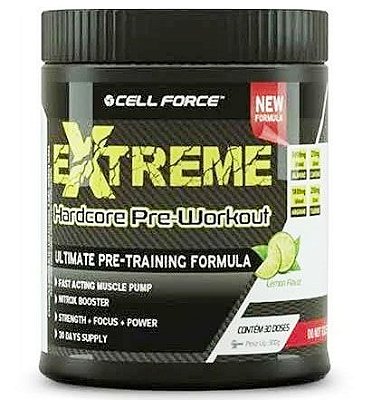 Extreme Hardcore Pre-Workout Limão 300g Cell Force
