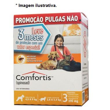 Comfortis 270mg 4,5 a 9kg - Elanco - Antipulga e Carrapaticida