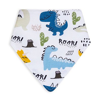 Babador Bandana Bebê Masculino Dino