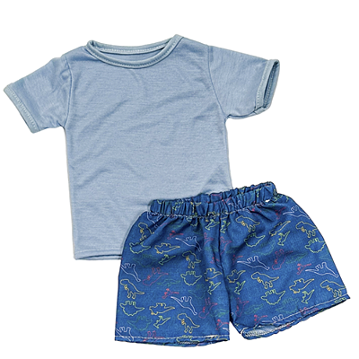 Conjunto para Bebê Menino Dino Azul