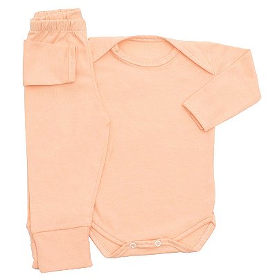 Conjunto para Bebê Rosê com Body e Mijão