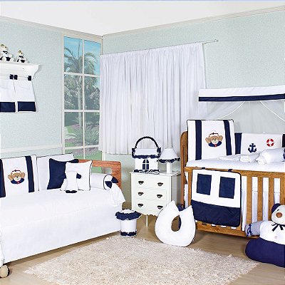 Quarto De Bebê Marinheiro Cadu 31 Peças