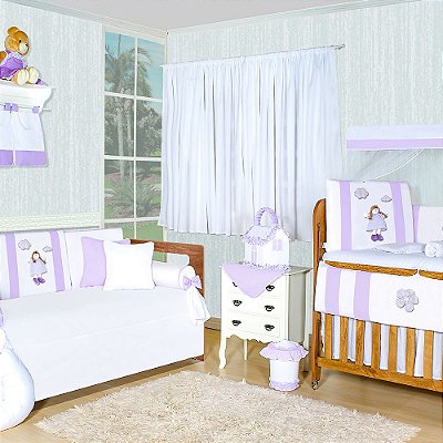 Quarto De Bebê Boneca Gabi Lilás 31 Peças