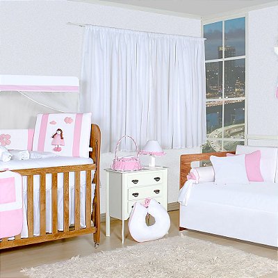 Quarto De Bebê Boneca Gabi Rosa 31 Peças