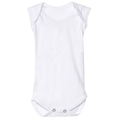 Body Bebê Masculino Manga Curta Liso Branco