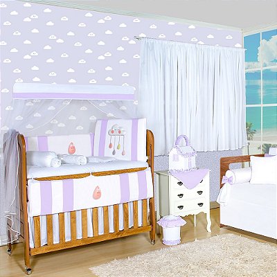 Quarto Completo Nuvem Lilás 23 Peças