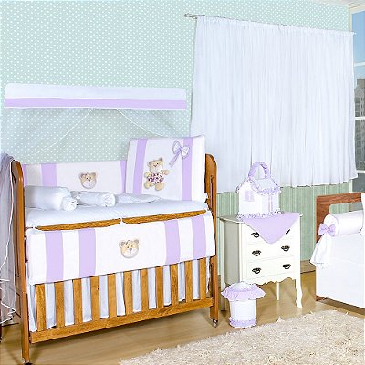 Quarto Completo Ursa Belinha Lilás 23 Peças