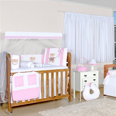 Quarto Completo Ursa Belinha Rosa 23 Peças