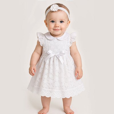 Vestido de Bebê Manga Curta Larissa