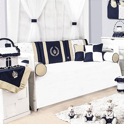 Kit Cama Babá Coroa Luxo 8 Peças