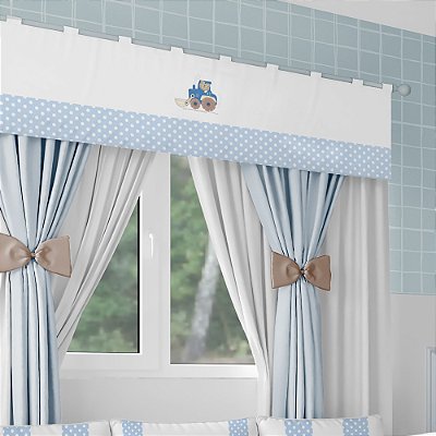 Cortina para Quarto de Bebê Tratorista 5 Peças