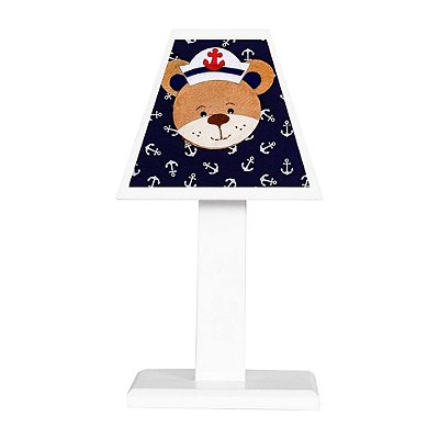 Abajur MDF para Quarto de Bebê Sailor Azul Marinho