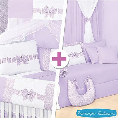 Combo Kit Berço + Kit Cama Babá Provence