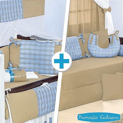 Combo Kit Berço + Kit Cama Babá Requinte