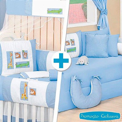 Combo Kit Berço + Kit Cama Babá Savana