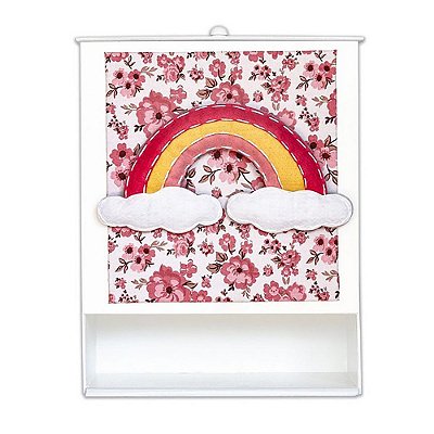 Porta Fralda Unicórnio Floral Mdf