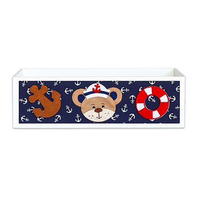 Cesta MDF Decorada para Quarto de Bebê Sailor