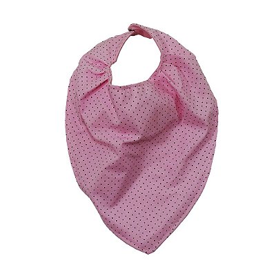 Babador Bandana Bebê Feminino Ana Rosa com Estampa Poá