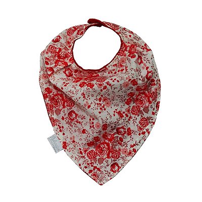 Babador Bandana Bebê Feminino Glamour Luxo com Botão