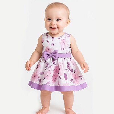 Vestido de Bebê Ariele Lilás