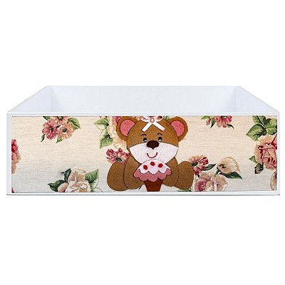 Cesta MDF Decorada para Quarto de Bebê Cupcake