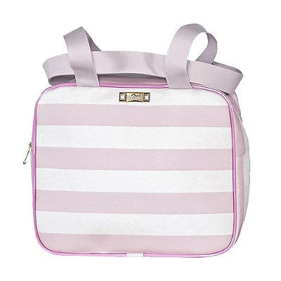 Bolsa Maternidade Queens Listrada Rosa P