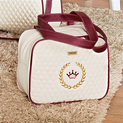 Bolsa Maternidade Puppi Palha com Bordô P