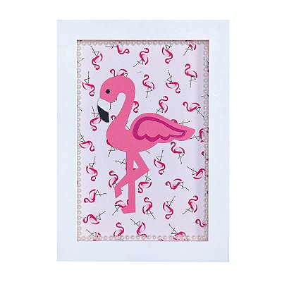 Quadrinho Nicho Flamingo Mdf