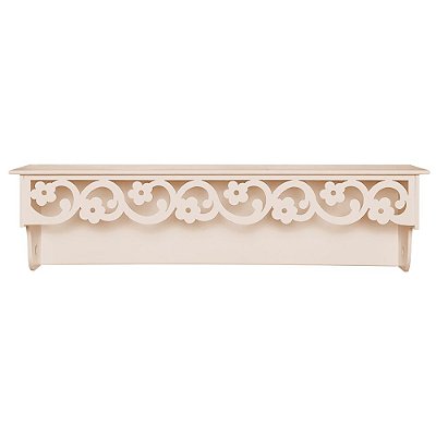 Prateleira Floral Salmão Mdf